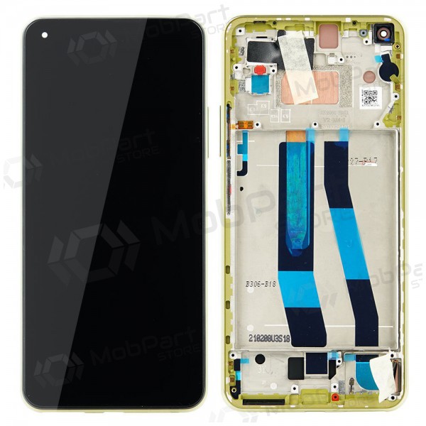 Xiaomi Mi 11 Lite 4G / Mi 11 Lite 5G pantalla (amarillo) (con un marco) (original) Xiaomi Mi 11 Lite 4G / Mi 11 Lite 5G pantalla (amarillo) (con un marco) (original)