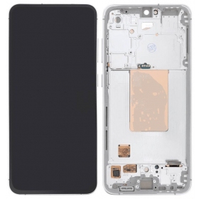 Pantalla Samsung Galaxy S24 FE (plateada) (con marco) (Premium)
