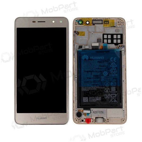 Huawei Y6 2017 (Nova Young) / Y5 2017 (Y5-3) pantalla (dorado) (con un marco y bateria) (service pack) (original)