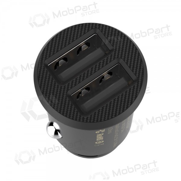 Cargador automobilinis Baseus Grain (3.1A) x 2 USB CCALL-ML01 (negro)