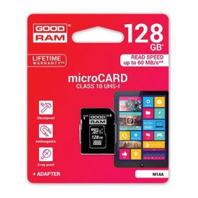 Tarjeta de memoria GOODRAM MicroSD 128Gb (class 10) + SD adapter