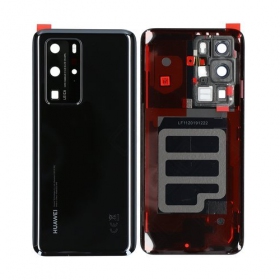 Huawei P40 Pro tapa trasera de la batería (negro) (usada grade C, original)
