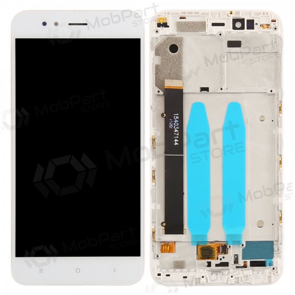 Xiaomi Mi A1 / Mi 5X pantalla (blanco) (con un marco) (usada grade C, original)