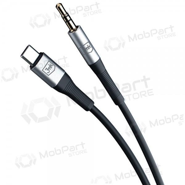 Cable de audio 3mk USB-C a 3.5 mm 1 m negro