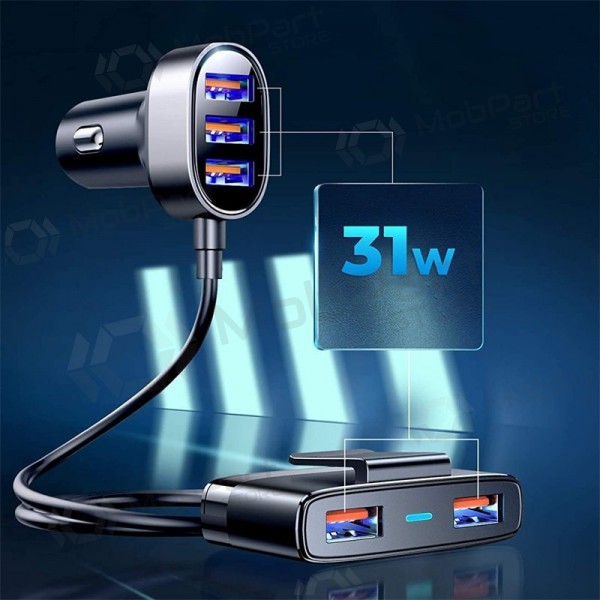 Cargador automobilinis Joyroom JR-CL03 5xUSB 6.2A (negro)