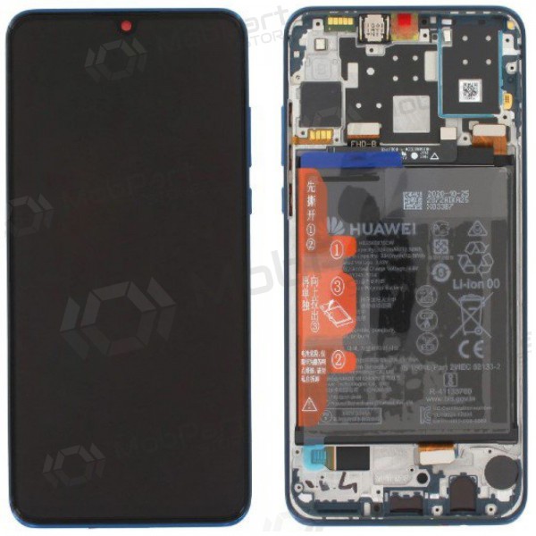 Pantalla Huawei P30 Lite New Edition 2020 (02353FQE/02353DQS) (azul) (con marco y batería) (service pack) (original)