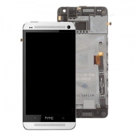 HTC One Mini pantalla (blanco) (con un marco) (usada grade C, original)