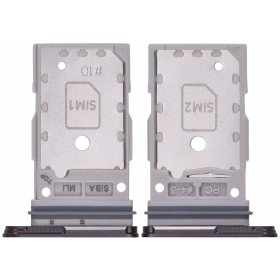 Soporte de tarjeta SIM dual para Samsung Galaxy S24, S24+ (negro) (original)