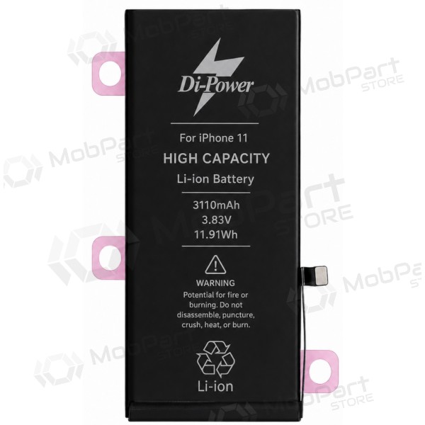 Batería, acumulador Di-Power 3110 mAh para Apple iPhone 11