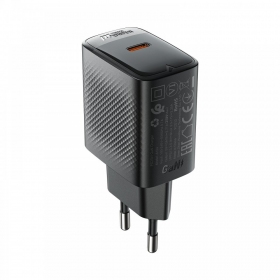 Cargador de teléfono Acefast A104 25 W GaN USB-C negro