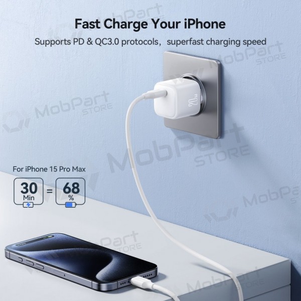 Cargador Joyroom JR-TCG08 USB-C GaN PD20W blanco