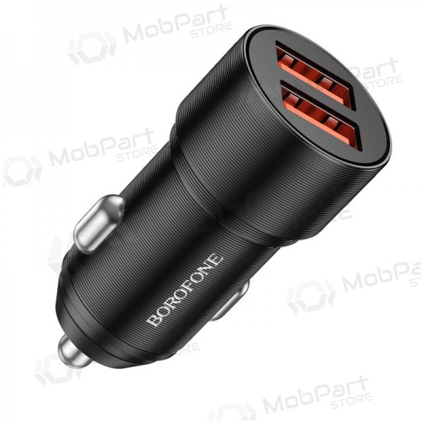 Cargador automobilinis Borofone BZ19B 2xUSB-A QC3.0 36W negro