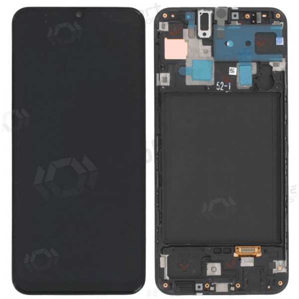 Samsung Galaxy A30 pantalla (negro) (con un marco) (original)