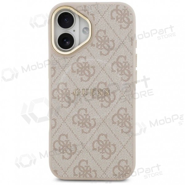 Funda para Apple iPhone 17 - Guess PU Leather 4G Gold Frame MagSafe (rosa)