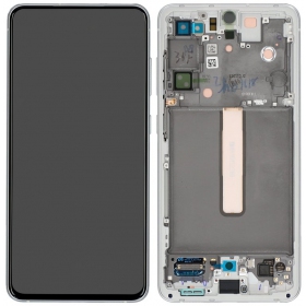 Samsung Galaxy S21 FE 5G pantalla (blanco) (con un marco) (original)