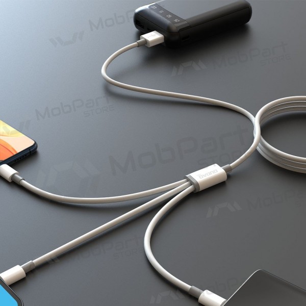 Cable USB Dudao L8s-3in1 USB-A a USB-C / Micro USB / Lightning 1.2 m 100 W