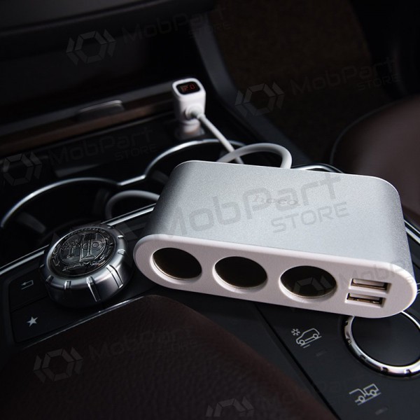 Cargador de coche - šakotuvas Hoco Z13 2xUSB 3xconnector Cargador de coche - šakotuvas Hoco Z13 2xUSB 3xconnector