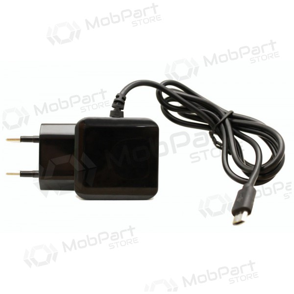 Cargador F13c FastCharging x 2 USB (3.1A) + microUSB (negro)