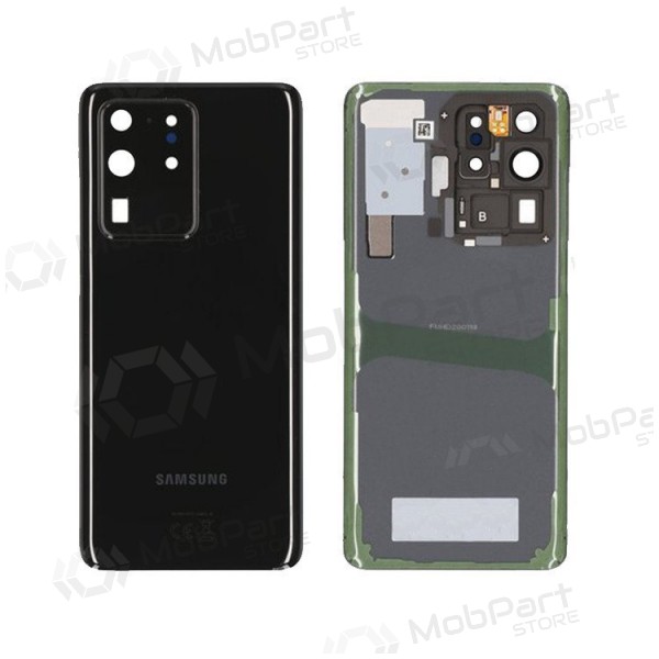 Samsung G988 Galaxy S20 Ultra tapa trasera de la batería negro (Cosmic Black) (usada grade B, original)