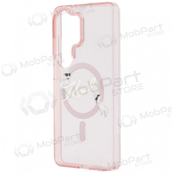 Funda para Samsung Galaxy S26 Ultra - Karl Lagerfeld IML Choupette Karl Script Logo Magnetic (rosa)
