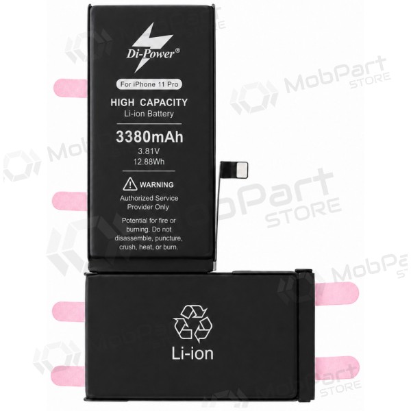 Batería Apple iPhone 11 Pro, acumulador Di-Power 3380 mAh (capacidad aumentada)