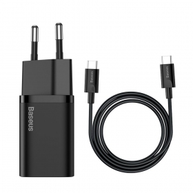 Cargador buitinis Baseus Super Si 25W + Type-C 1.0m negro TZCCSUP-L01