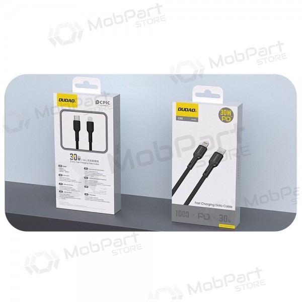 Cable Lightning Dudao L9X USB-C a Lightning 1 m 30 W negro