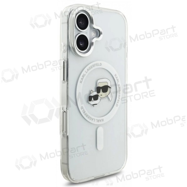 Funda para Apple iPhone 17 - Karl Lagerfeld IML K&CH Heads Metal Frame MagSafe (transparente)
