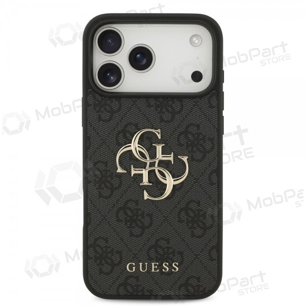 Funda para Apple iPhone 17 Pro Max - Guess PU 4G Metal Logo (gris)