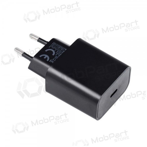 Cargador de teléfono Blue Star 20 W USB-C con cable USB-C negro