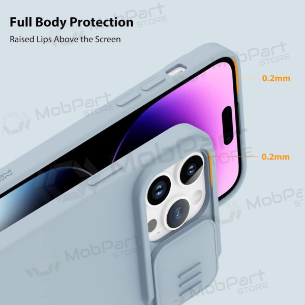 Apple iPhone 15 Pro funda „Nillkin Silicone“ (gris)