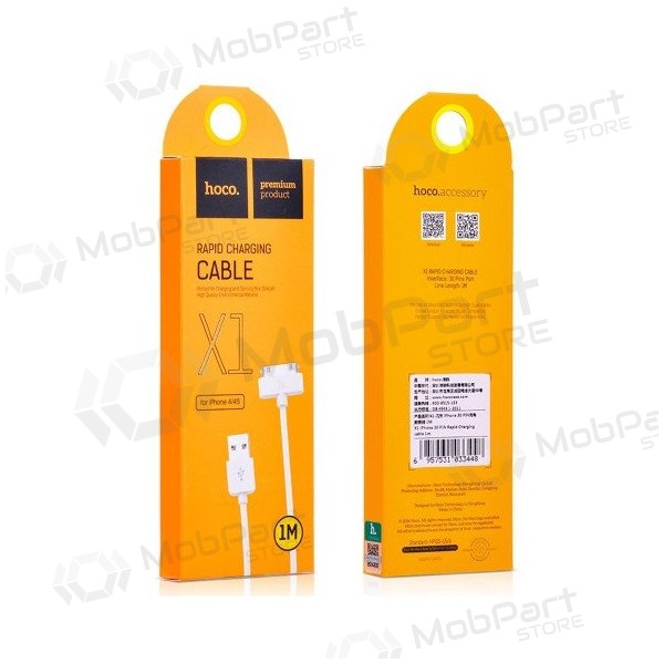 USB cable HOCO X1 iPhone 30-pin 1.0m (blanco)