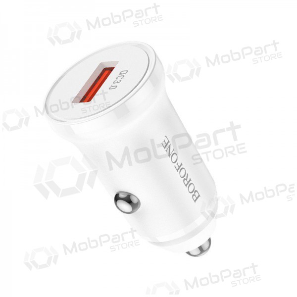 Cargador automobilinis Borofone BZ18 Quick Charge 3.0 18W (blanco)