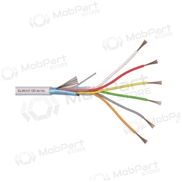 Cable de protección trenzado y apantallado ELAN 6x0.22.