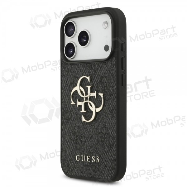 Funda para Apple iPhone 17 Pro -Guess PU 4G Metal Logo Strap- (negra)