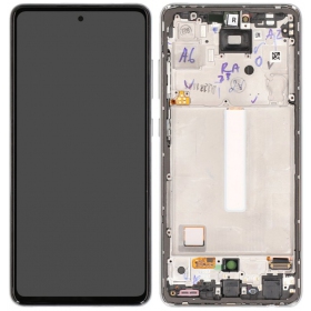 Samsung Galaxy A52 pantalla (blanco) (con un marco) (original)