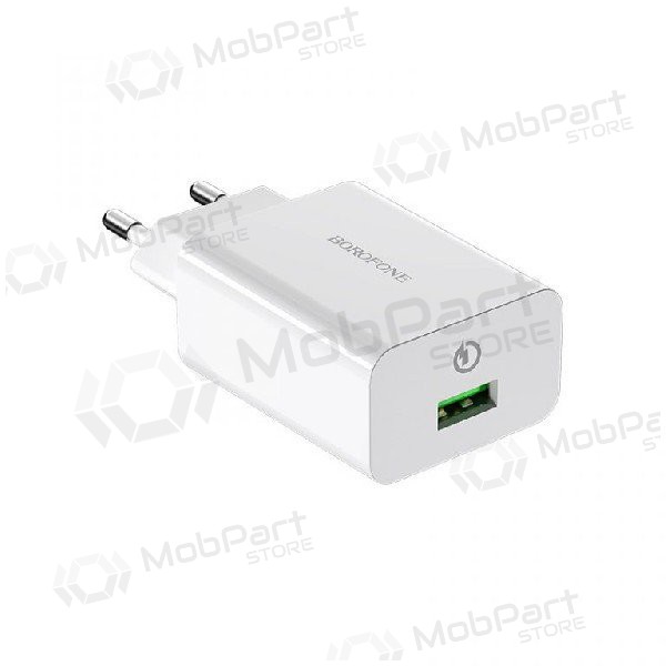 Cargador BOROFONE BA20A Sharp USB + Type-C cable (5V 2.1A) (blanco)