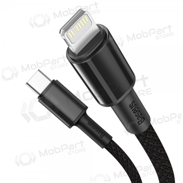 USB cable Baseus High Density Braided Fast Data PD 20W Type-C - Lightning 1.0m (negro) CATLGD-01