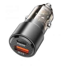 Cargador de coche Borofone BZ20A 83 W PD QC 3.0 USB-C + USB-A negro