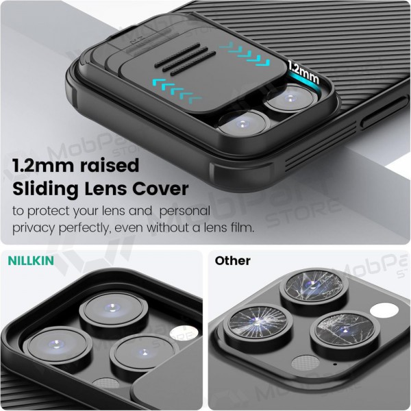 Apple iPhone 15 funda „Nillkin CamShield Pro“ (negro)