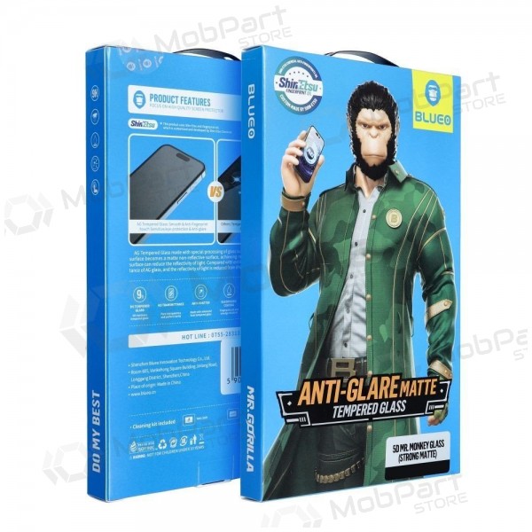 Cristal protector para Apple iPhone 18 Pro Max - 5D Mr. Monkey Glass (Strong Matte)