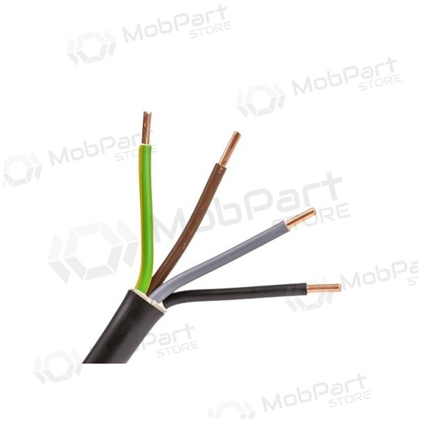 Cable de alimentación Lietkabelis CYKY 5x10 mm² PVC 450/750 V conductor sólido.