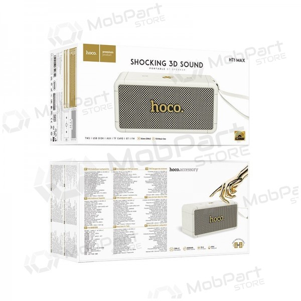 Bluetooth altavoz portátil Hoco HT1 Max blanco