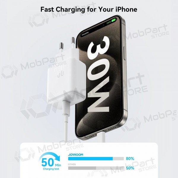 Cargador Joyroom JR-TCF24 USB-C PD30W blanco