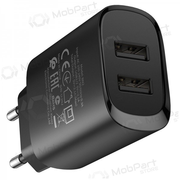 Cargador Borofone BN2 2xUSB 2.1A (negro)