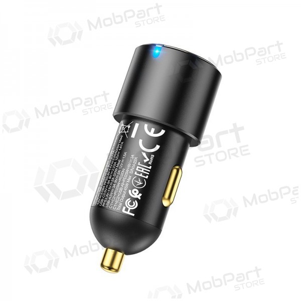 Cargador de coche Hoco NZ6 45 W PD 2x USB-C + USB-A negro
