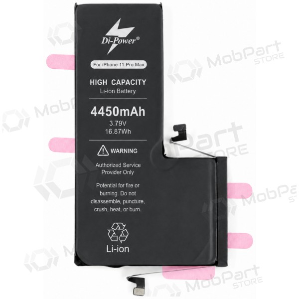 Batería para Apple iPhone 11 Pro Max, Di-Power 4450 mAh (capacidad aumentada)
