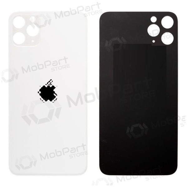 Apple iPhone 11 Pro tapa trasera de la batería (plata) (bigger hole for camera) Apple iPhone 11 Pro tapa trasera de la batería (plata) (bigger hole for camera)