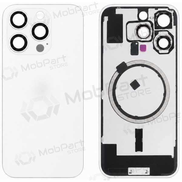 Tapa trasera para Apple iPhone 16 Pro (blanco) (Premium)