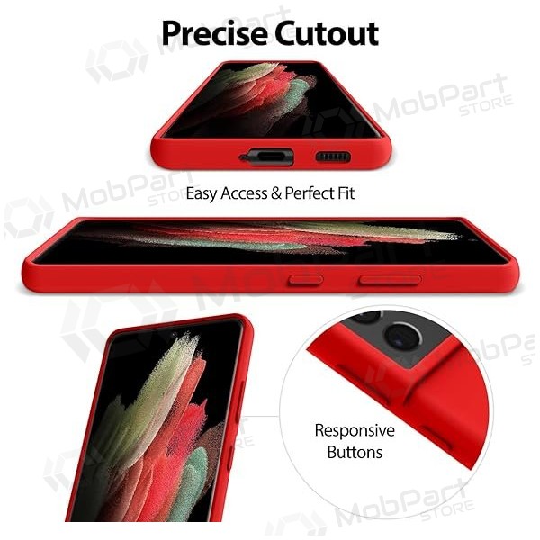 Funda de silicona Mercury para Samsung Galaxy S25 FE (rojo)